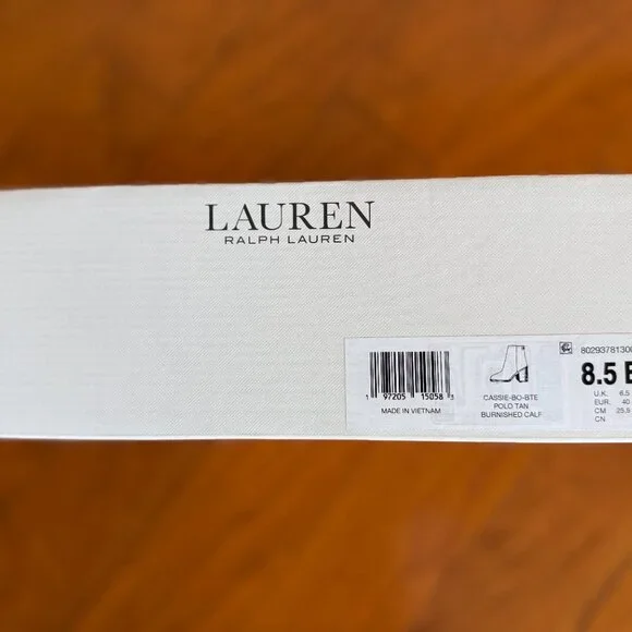 ralph lauren Cassie Burnished Brown Leather Bootie - Picture 12 of 12